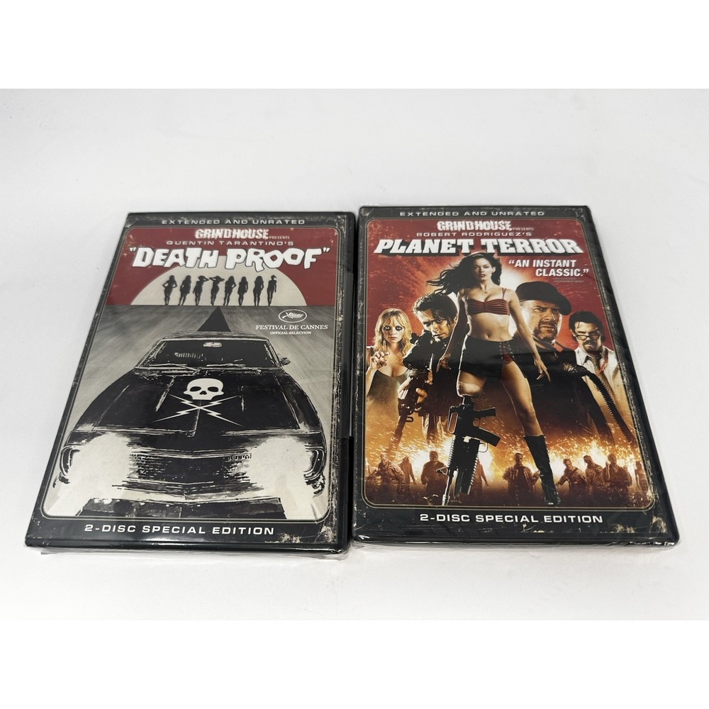 Lot of 2 Grindhouse DVD Sets Tarantino Death Proof Rodriguez Planet Terror NEW